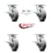 Service Caster 6 Inch Kingpinless Thermoplastic Rubber Wheel Caster Brakes 2 Swivel Locks, 4PK SCC-KP30S620-TPRRD-SLB-BSL-2-SLB-2 - alternate 7